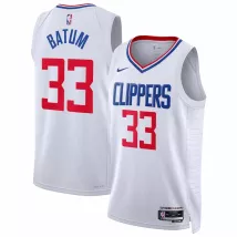 Men's LA Clippers Nicolas Batum #33 Nike White 2022/23 Swingman Jersey - Association Edition - thejerseys