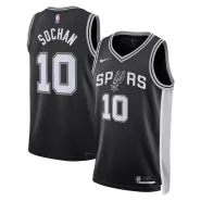 Men's San Antonio Spurs Jeremy Sochan #10 Nike Black 2022/23 Swingman Jersey - Icon Edition - thejerseys