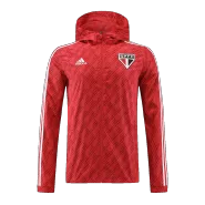 Sao Paulo FC Red Hoodie Windbreaker Jacket 2022/23 For Adults - thejerseys