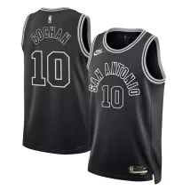 Men's San Antonio Spurs Jeremy Sochan #10 Black Swingman Jersey 2022/23 - Classic Edition - thejerseys