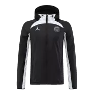 PSG Black Hoodie Windbreaker Jacket 2022/23 For Adults - thejerseys