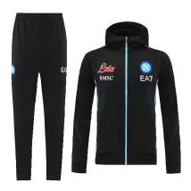 Napoli Black Hoodie Training Kit (Top+Pants) 2022/23 For Adults - thejerseys
