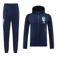 Italy Navy Hoodie Training Kit (Top+Pants) 2022/23 For Adults - thejerseys