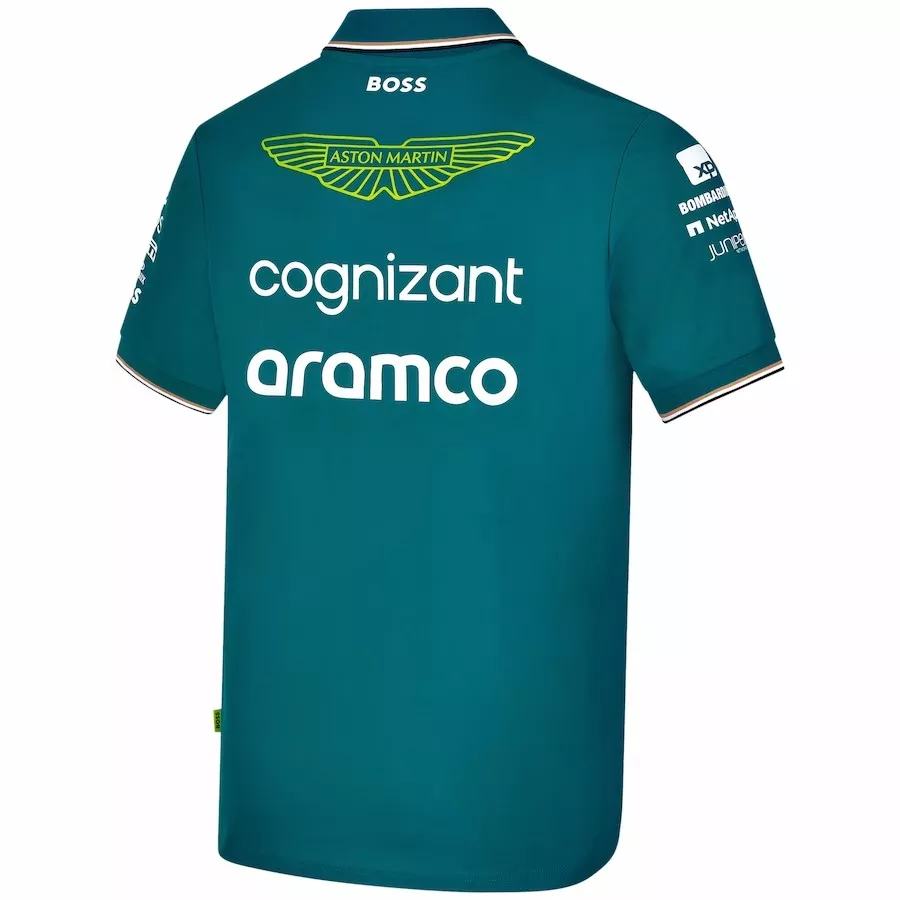 Men's Aston Martin Aramco Cognizant F1 Racing Team Polo 2023 - thejerseys