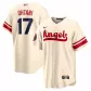 Men Los Angeles Angels Shohei Ohtani #17 Cream Replica Jersey - thejerseys