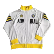 Leeds United Retro White&Yellow Track Jacket 1978 For Adults - thejerseys