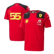 Scuderia Ferrari  F1 Racing Team Carlos Sainz #55 T-Shirt 2023 - thejerseys