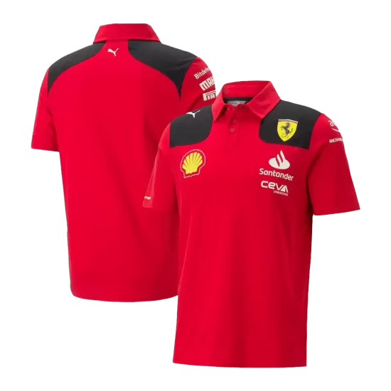 Scuderia Ferrari F1 Racing Team Polo Red 2023 | Ferrari F1 | thejerseys