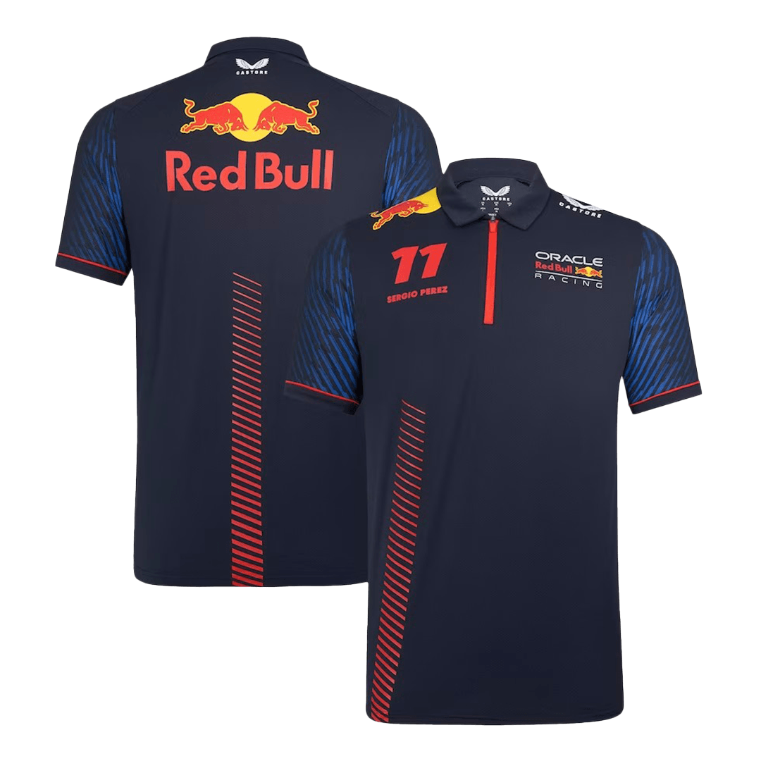 Oracle Red Bull F1 Racing Team Sergio Perez #11 Black Polo Shirt 2023 ...