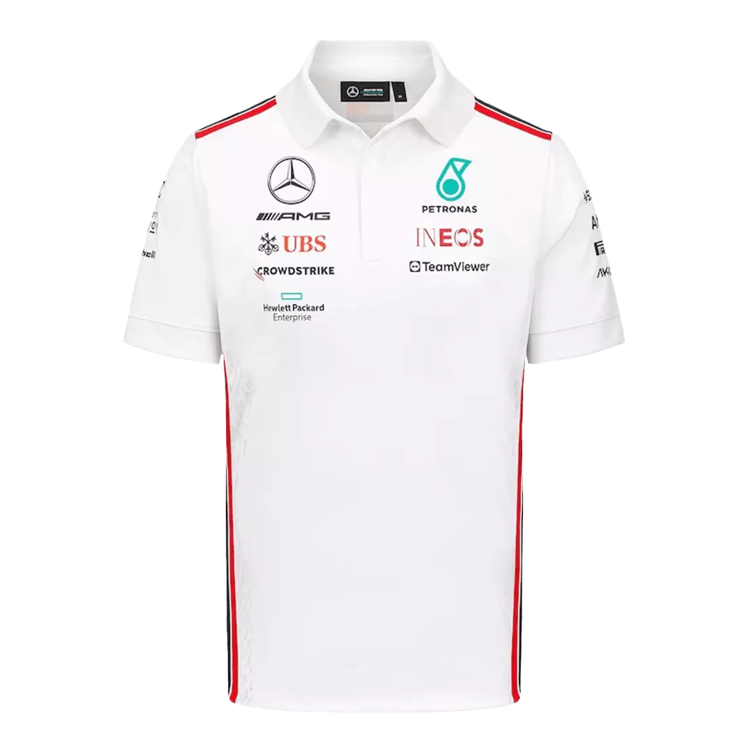 Mercedes AMG Petronas F1 Racing Team Polo - White 2023 - thejerseys