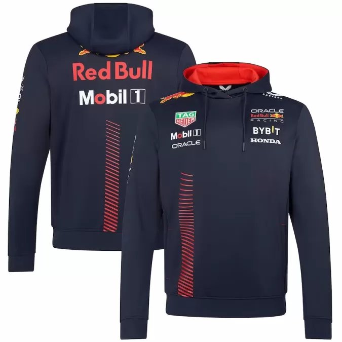 Men Red Bull F1 Red Hoodie 2023 - thejerseys