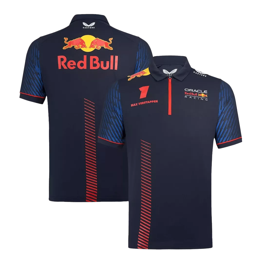 Oracle Red Bull F1 Racing Team Max Verstappen #1 Black Polo Shirt 2023