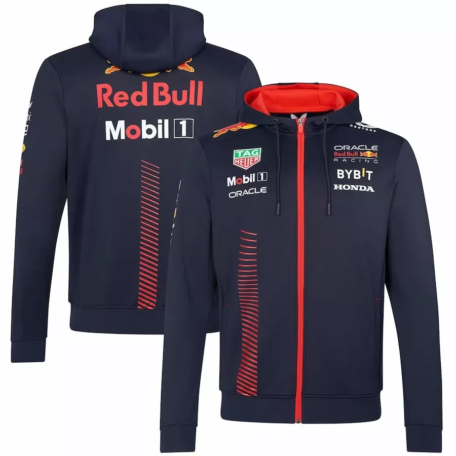 Oracle Red Bull F1 Racing Team Full Zip Hoodie Jacket 2023 - thejerseys