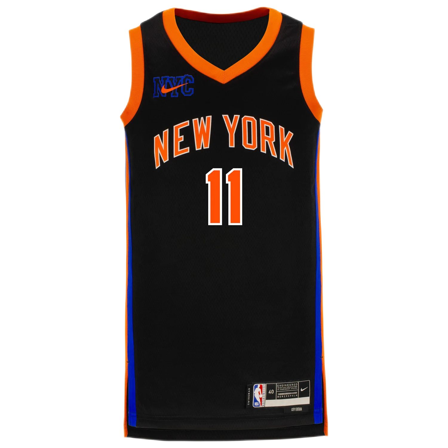2022-23 City Edition New York Knicks Jalen Brunson Black Swingman
