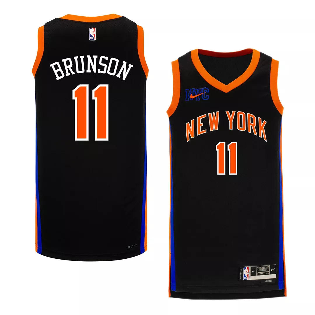New York Knicks Jalen Brunson #11 Nike Black 2022/23 Swingman Jersey - City  Edition