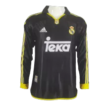 Real Madrid Away Retro Soccer Jersey Long Sleeve 99/01 - thejerseys