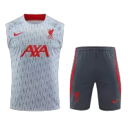 Liverpool Gray Sleeveless Training Kit 2023/24 For Adults - thejerseys