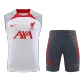 Liverpool White&Gray Sleeveless Training Kit 2023/24 For Adults - thejerseys
