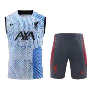 Liverpool Blue Sleeveless Training Kit 2023/24 For Adults - thejerseys