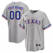 Men Texas Rangers Gray Custom Replica Jersey - thejerseys