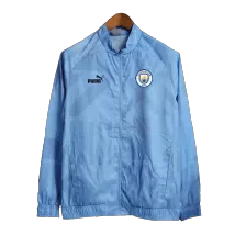 Manchester City Blue Windbreaker Jacket 2023/24 For Adults - thejerseys