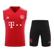 Bayern Munich Red Sleeveless Training Kit 2023/24 For Adults - thejerseys