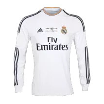 Real Madrid Home Retro Long Sleeve Soccer Jersey 2013/14 - thejerseys