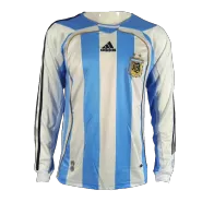 Argentina Home Retro Soccer Jersey Long Sleeve 2006 - thejerseys