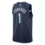 Men's Minnesota Timberwolves Anthony Edwards #1 Navy Swingman Jersey 2022/23 - Icon Edition - thejerseys