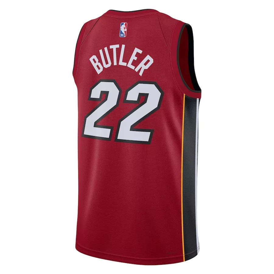 Men's Miami Heat Jimmy Butler #22 Red Swingman Jersey 2022/23 - Statement Edition - thejerseys