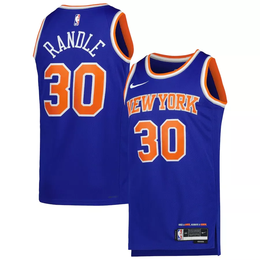 Men's New York Knicks Julius Randle #30 Blue Swingman Jersey 2022/23 - Icon Edition - thejerseys