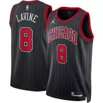 Chicago Bulls Zach LaVine #8 Jordan Black 2022/23 Swingman NBA Jersey - Statement Edition - thejerseys