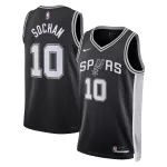 Men's San Antonio Spurs Jeremy Sochan #10 Black Swingman Jersey 2022/23 - Icon Edition - thejerseys