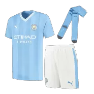 Men's Manchester City Home Jersey Full Kit 2023/24 - thejerseys