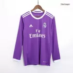 Real Madrid Away Retro Long Sleeve Soccer Jersey 2016/17 - thejerseys