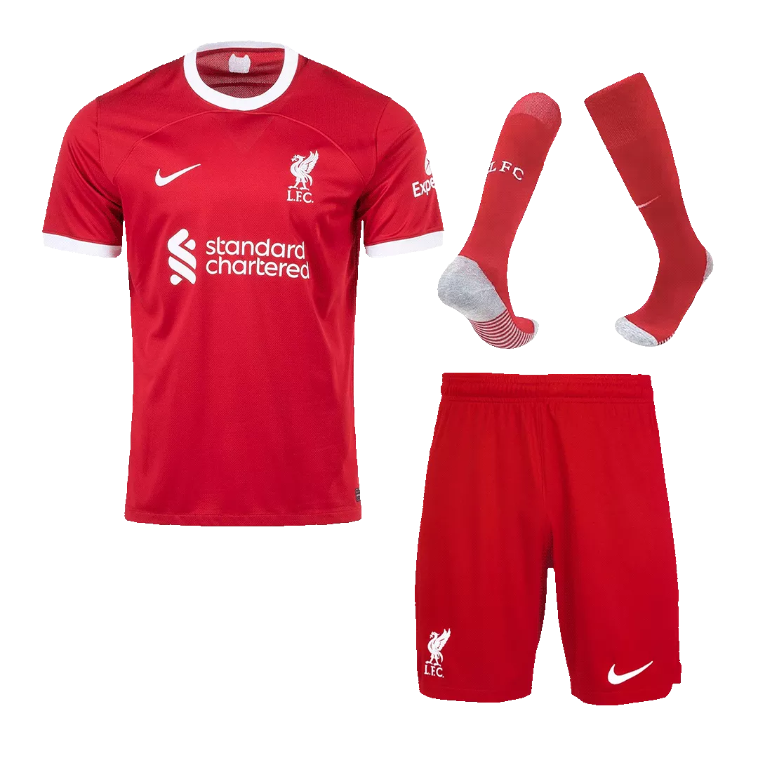 Men's Liverpool Home Jersey Full Kit 2023/24 - Fans Version
