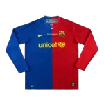 Barcelona MESSI #10 Home Retro Long Sleeve Soccer Jersey 2008/09 - UCL Final - thejerseys