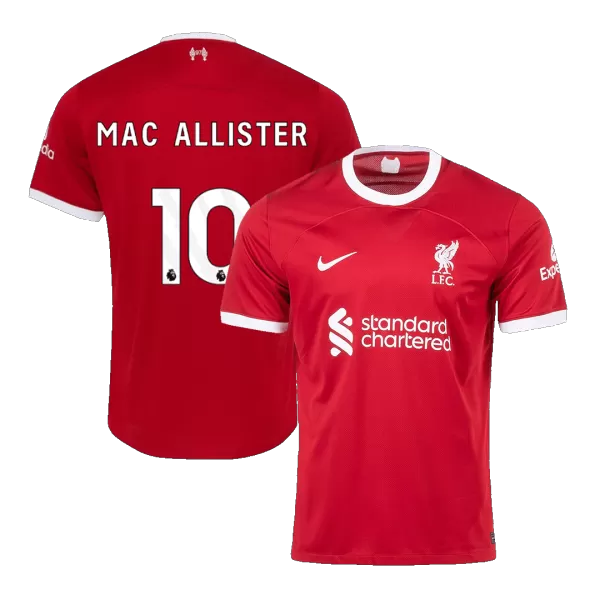 Men's Liverpool MAC ALLISTER #10 Home Soccer Jersey 2023/24 - Fans Version - thejerseys