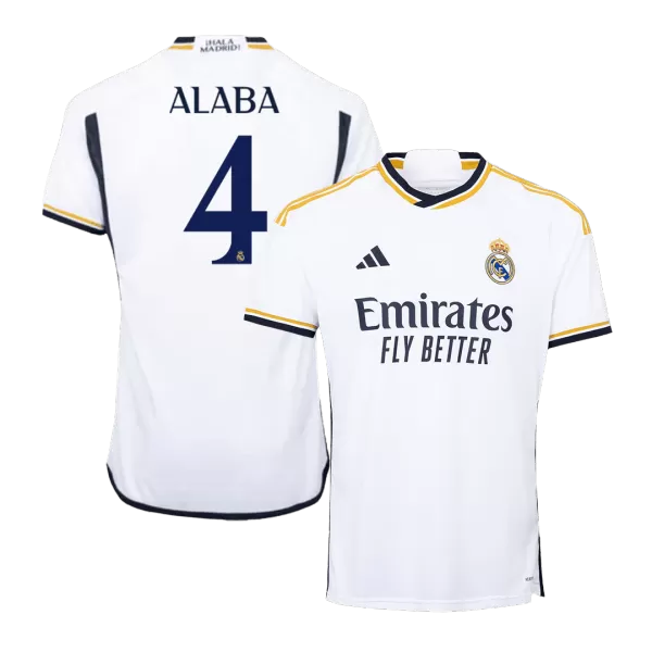 Men's Real Madrid ALABA #4 Home Soccer Jersey 2023/24 - thejerseys