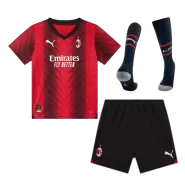 Kid's AC Milan Home Jerseys Full Kit 2023/24 - thejerseys