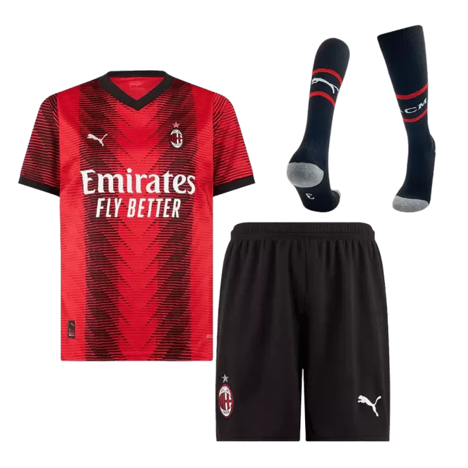 [Super Quailty] Men's AC Milan Home Jersey Full Kit 2023/24 - Fans Version - thejerseys
