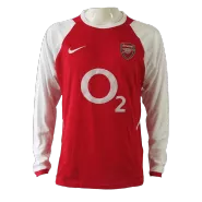 Arsenal Home Retro Long Sleeve Soccer Jersey 02/04 - thejerseys