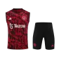 Manchester United Red Sleeveless Training Kit 2023/24 For Adults - thejerseys