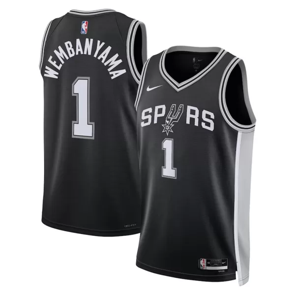 Discount San Antonio Spurs Victor Wembanyama #1 Black Swingman Jersey 2022/23 - thejerseys