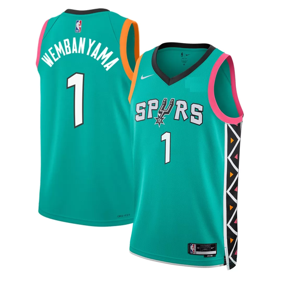 Men's San Antonio Spurs Victor Wembanyama #1 Green Swingman Jersey 2022/23 - thejerseys