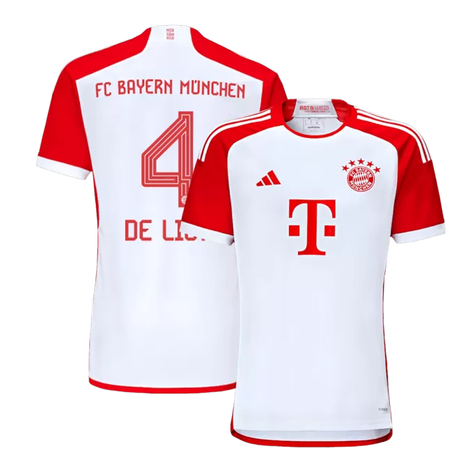 Men's Bayern Munich DE LIGT #4 Home Soccer Jersey 2023/24 - Fans Version - thejerseys