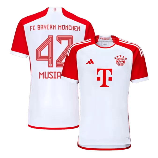 Men's Bayern Munich MUSIALA #42 Home Soccer Jersey 2023/24 - Fans Version - thejerseys