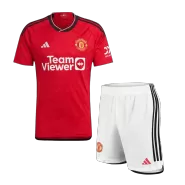 Men's Manchester United Home Jersey (Jersey+Shorts) Kit 2023/24 - thejerseys