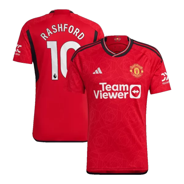 Men's Manchester United RASHFORD #10 Home Soccer Jersey 2023/24 - thejerseys