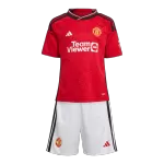 Kid's Manchester United Home Jerseys Kit(Jersey+Shorts) 2023/24 - thejerseys